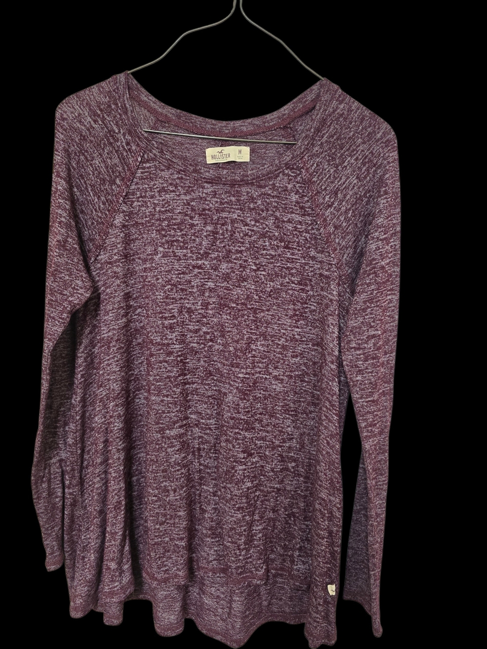 Hollister Women's Marled Plum Long Sleeve Pullover